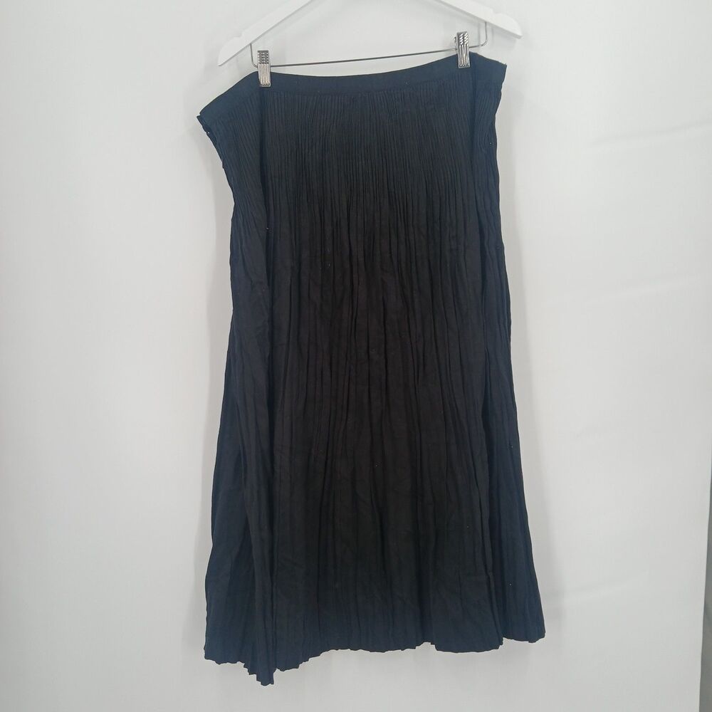 womens Coldwater Creek Black Elastic Waist Maxi Skirt Size XL